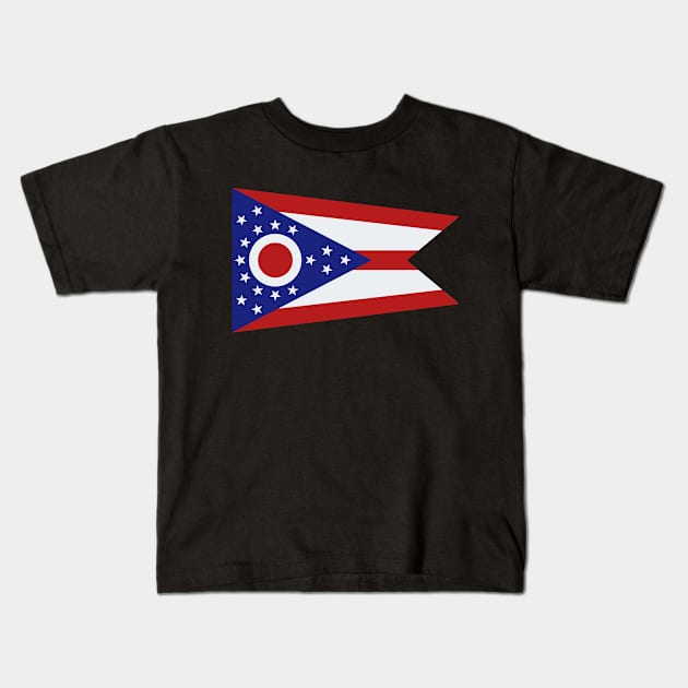 Ohio Flag Kids T-Shirt by taoistviking